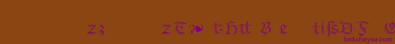 RichmondzierschriftLtAlternate Font – Purple Fonts on Brown Background