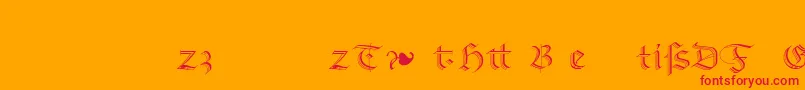 RichmondzierschriftLtAlternate Font – Red Fonts on Orange Background
