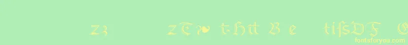 RichmondzierschriftLtAlternate Font – Yellow Fonts on Green Background