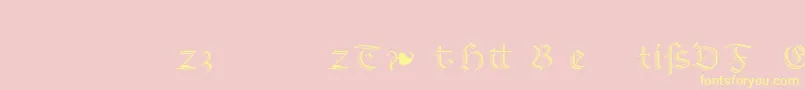 RichmondzierschriftLtAlternate-Schriftart – Gelbe Schriften auf rosa Hintergrund