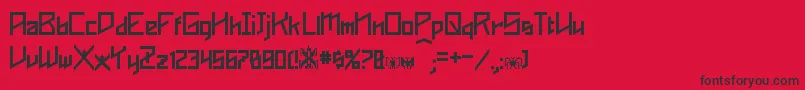 Phoenixians Font – Black Fonts on Red Background