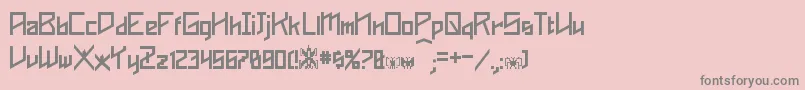 Phoenixians Font – Gray Fonts on Pink Background