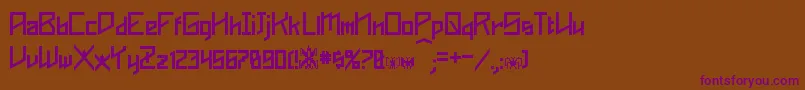 Phoenixians Font – Purple Fonts on Brown Background