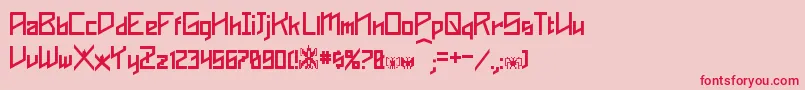 Phoenixians Font – Red Fonts on Pink Background