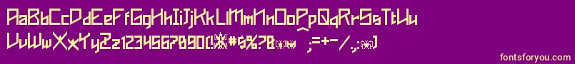 Phoenixians Font – Yellow Fonts on Purple Background