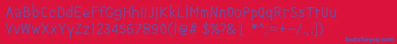 HariHujan Font – Blue Fonts on Red Background