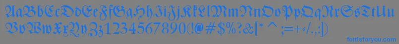 ZentenarFraktur Font – Blue Fonts on Gray Background