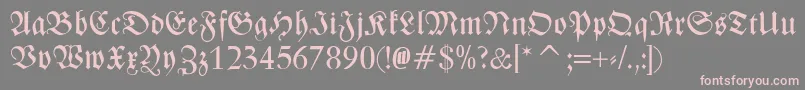ZentenarFraktur Font – Pink Fonts on Gray Background