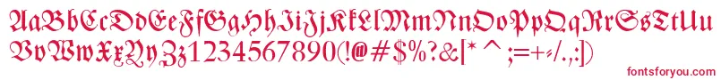 ZentenarFraktur-Schriftart – Rote Schriften