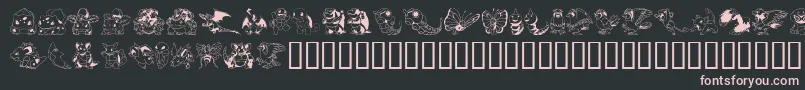 More about PokemonKiddyDing Font PokemonKiddyDing Font – Pink Fonts on Black Background