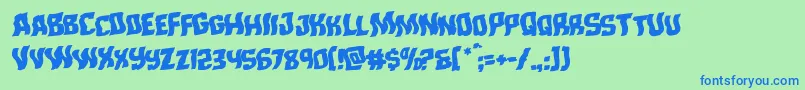 Monsterhunterwarprotal Font – Blue Fonts on Green Background