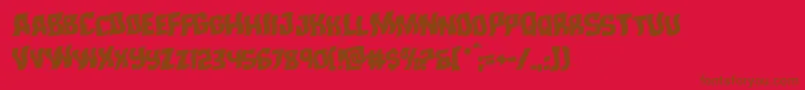 Monsterhunterwarprotal Font – Brown Fonts on Red Background