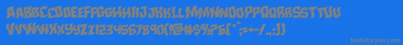 Monsterhunterwarprotal Font – Gray Fonts on Blue Background