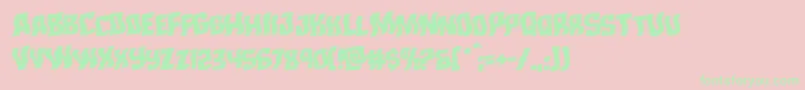 Monsterhunterwarprotal Font – Green Fonts on Pink Background