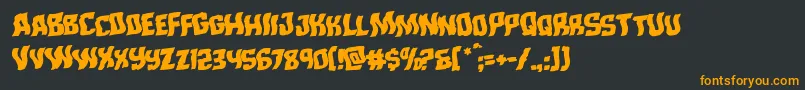 Monsterhunterwarprotal Font – Orange Fonts on Black Background