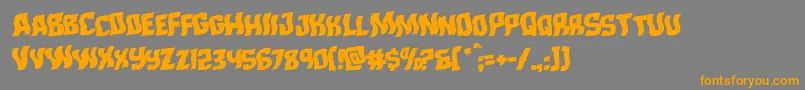 Monsterhunterwarprotal-Schriftart – Orangefarbene Schriften auf grauem Hintergrund