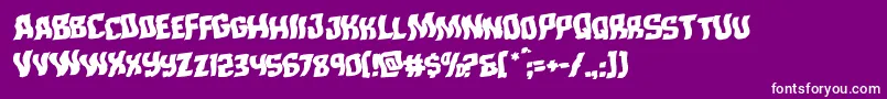 Шрифт Monsterhunterwarprotal – белые шрифты на фиолетовом фоне