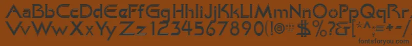 KhanAlreadyfilled-fontti – mustat fontit ruskealla taustalla