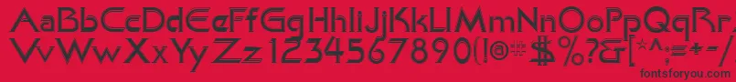 KhanAlreadyfilled Font – Black Fonts on Red Background
