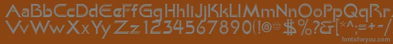 Шрифт KhanAlreadyfilled – серые шрифты на коричневом фоне