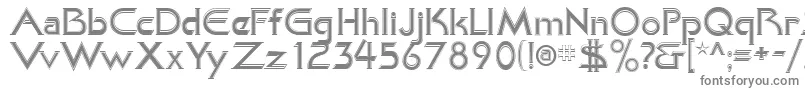 KhanAlreadyfilled-fontti – harmaat kirjasimet valkoisella taustalla