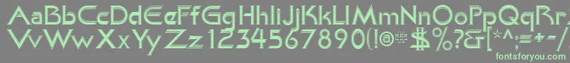 KhanAlreadyfilled Font – Green Fonts on Gray Background