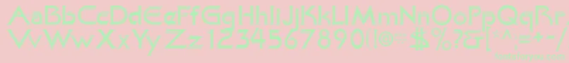 KhanAlreadyfilled Font – Green Fonts on Pink Background