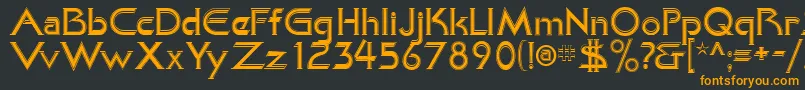 KhanAlreadyfilled Font – Orange Fonts on Black Background