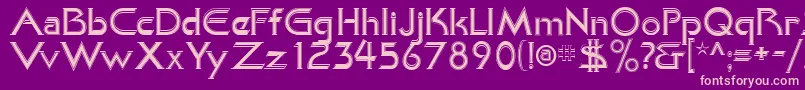 KhanAlreadyfilled-Schriftart – Rosa Schriften auf violettem Hintergrund