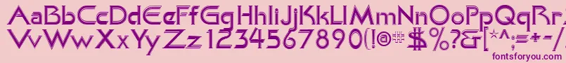 KhanAlreadyfilled Font – Purple Fonts on Pink Background