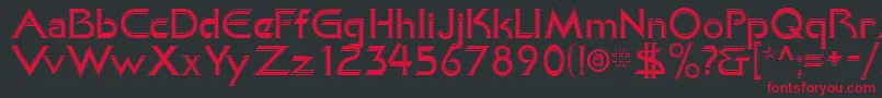 KhanAlreadyfilled Font – Red Fonts on Black Background