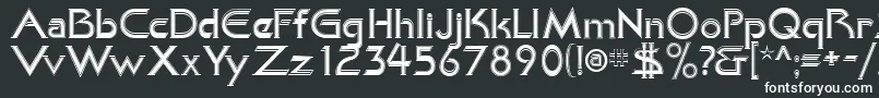 KhanAlreadyfilled-fontti – valkoiset fontit mustalla taustalla