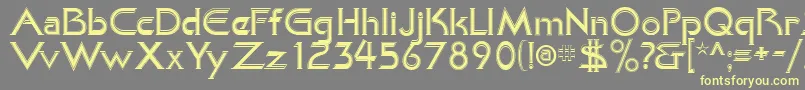 Шрифт KhanAlreadyfilled – жёлтые шрифты на сером фоне
