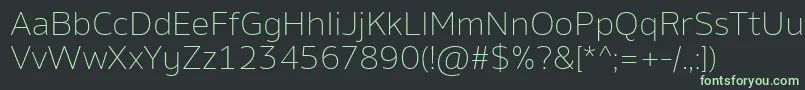 AminoExtralight Font – Green Fonts on Black Background