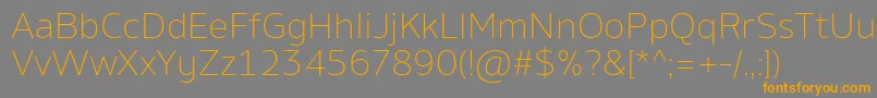 AminoExtralight Font – Orange Fonts on Gray Background