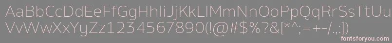 AminoExtralight Font – Pink Fonts on Gray Background
