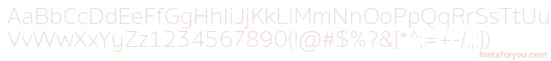 AminoExtralight Font – Pink Fonts on White Background