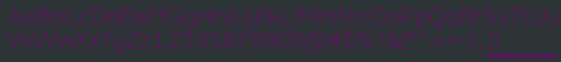 AminoExtralight Font – Purple Fonts on Black Background