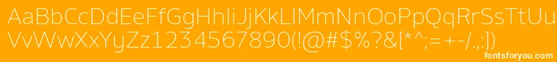 AminoExtralight Font – White Fonts on Orange Background