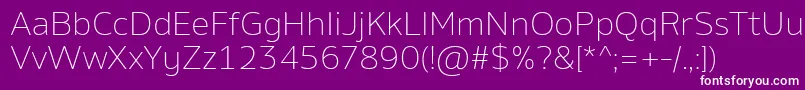 AminoExtralight Font – White Fonts on Purple Background