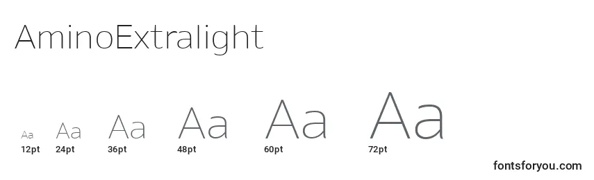 AminoExtralight Font Sizes