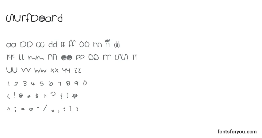 Fuente Surfboard - alfabeto, números, caracteres especiales
