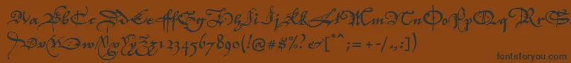 P22elizabethan Font – Black Fonts on Brown Background