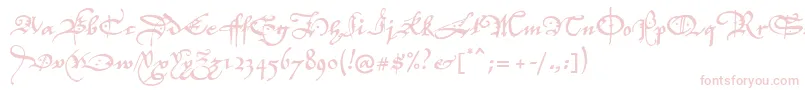 P22elizabethan Font – Pink Fonts on White Background