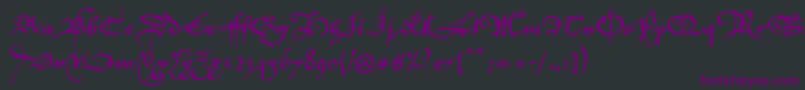P22elizabethan Font – Purple Fonts on Black Background