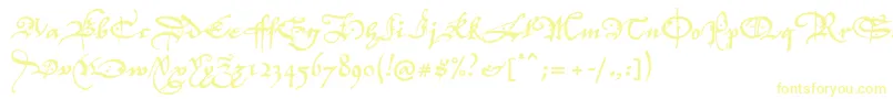 P22elizabethan Font – Yellow Fonts on White Background