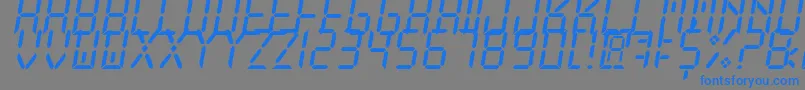 NewXDigitalTfb-Schriftart – Blaue Schriften auf grauem Hintergrund