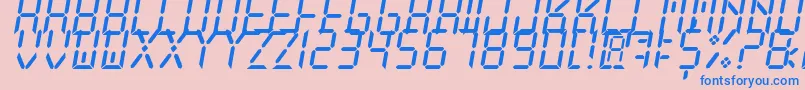 Шрифт NewXDigitalTfb – синие шрифты на розовом фоне