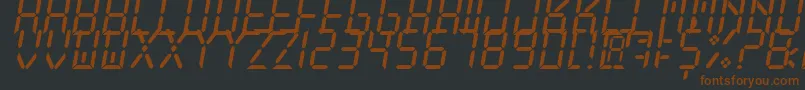 Police NewXDigitalTfb – polices brunes sur fond noir
