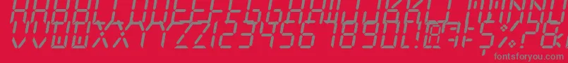 Шрифт NewXDigitalTfb – серые шрифты на красном фоне